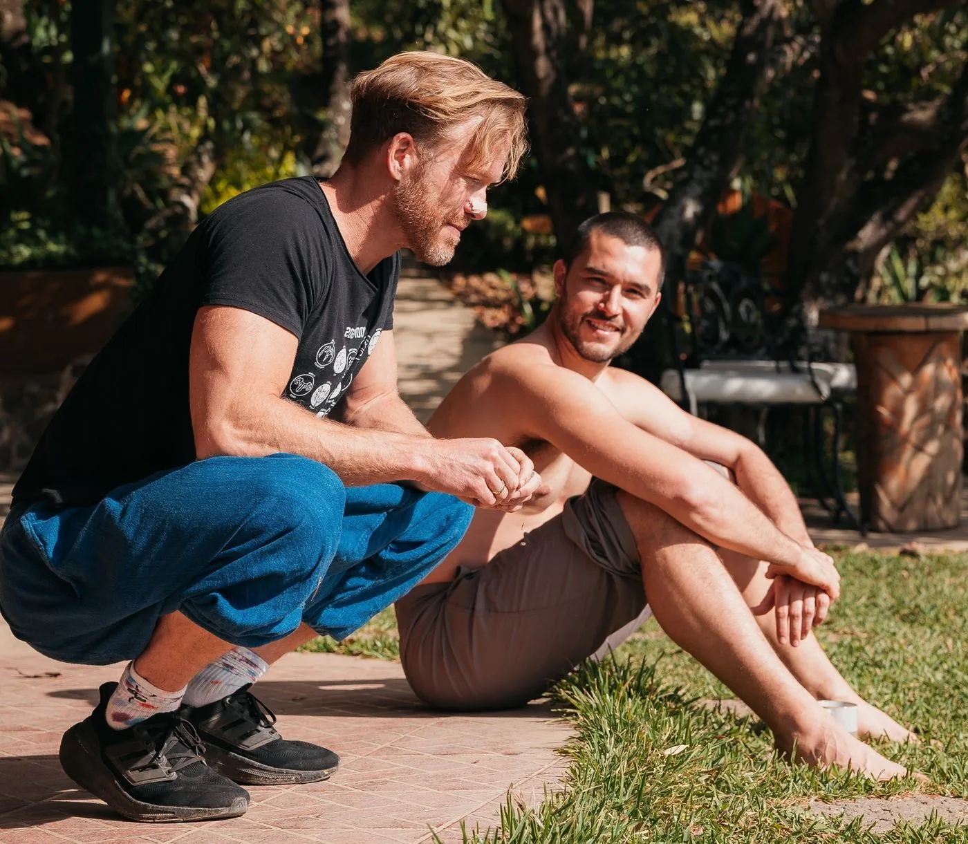 A private conversation during a personal movement and somatic retreat